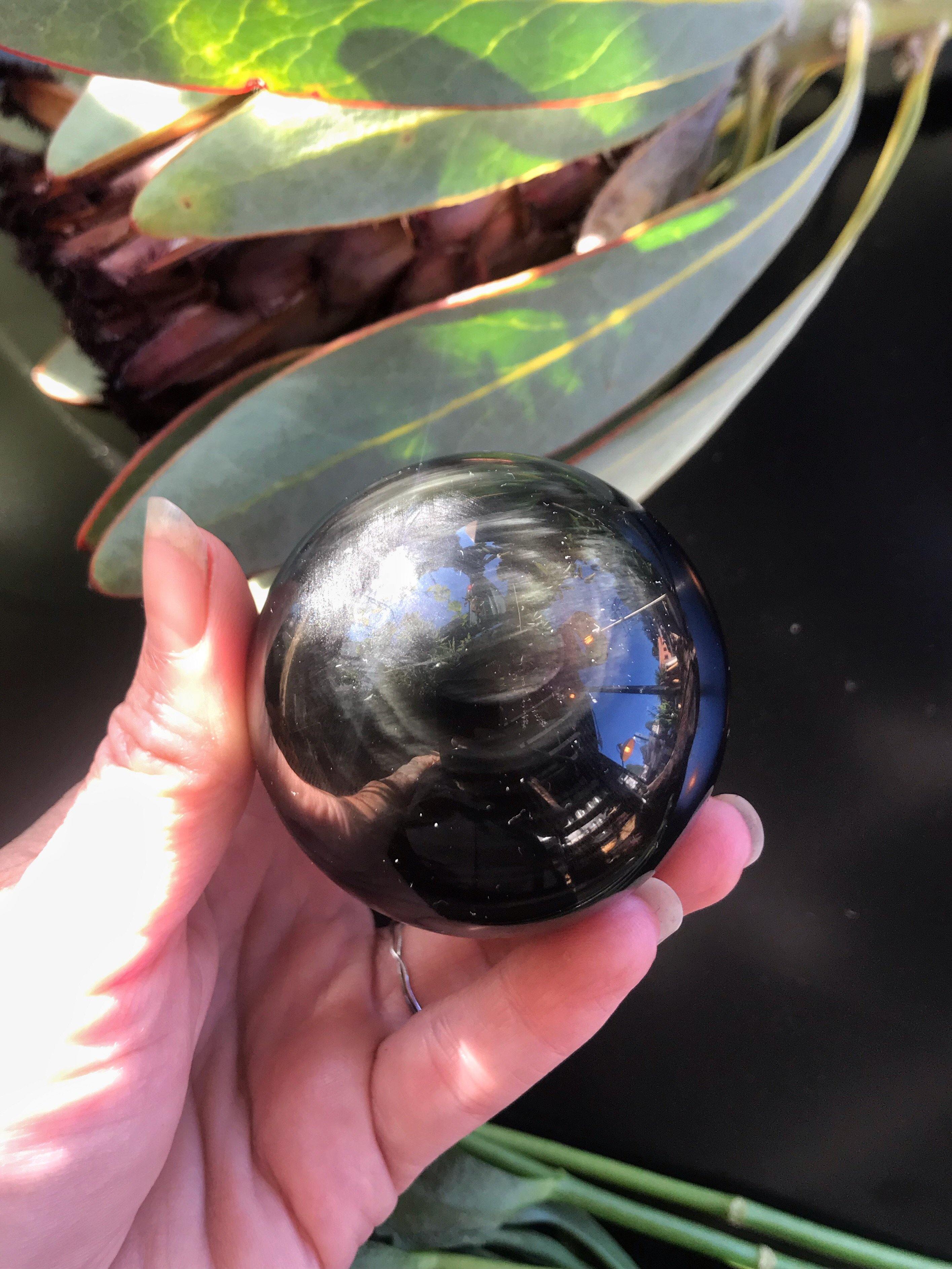 Rainbow Obsidian Sphere - Scrying Ball - Keven Craft Rituals