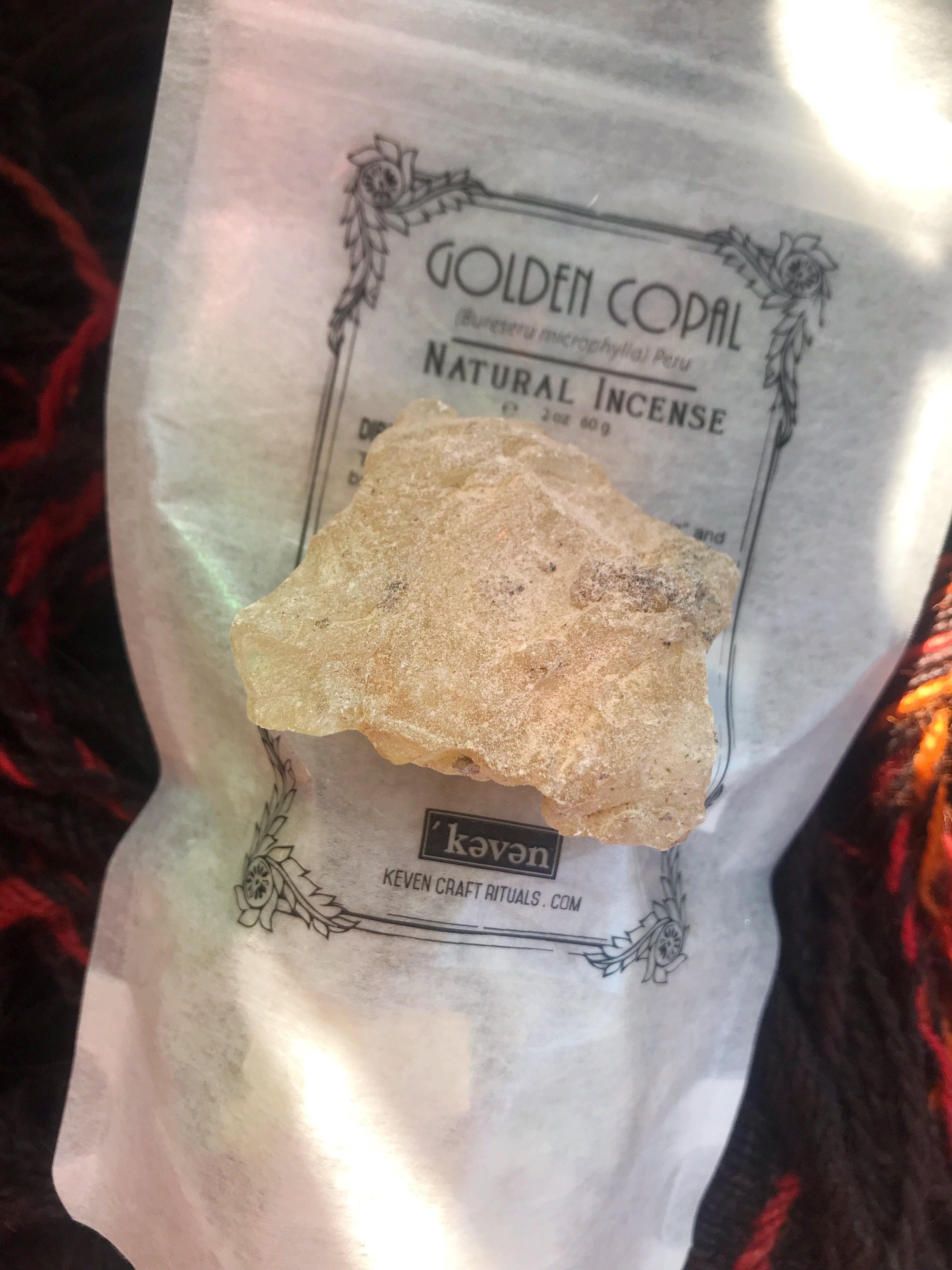 Golden Copal (Mexico) Resin - For Incense, Spells, and Potions - Keven Craft Rituals