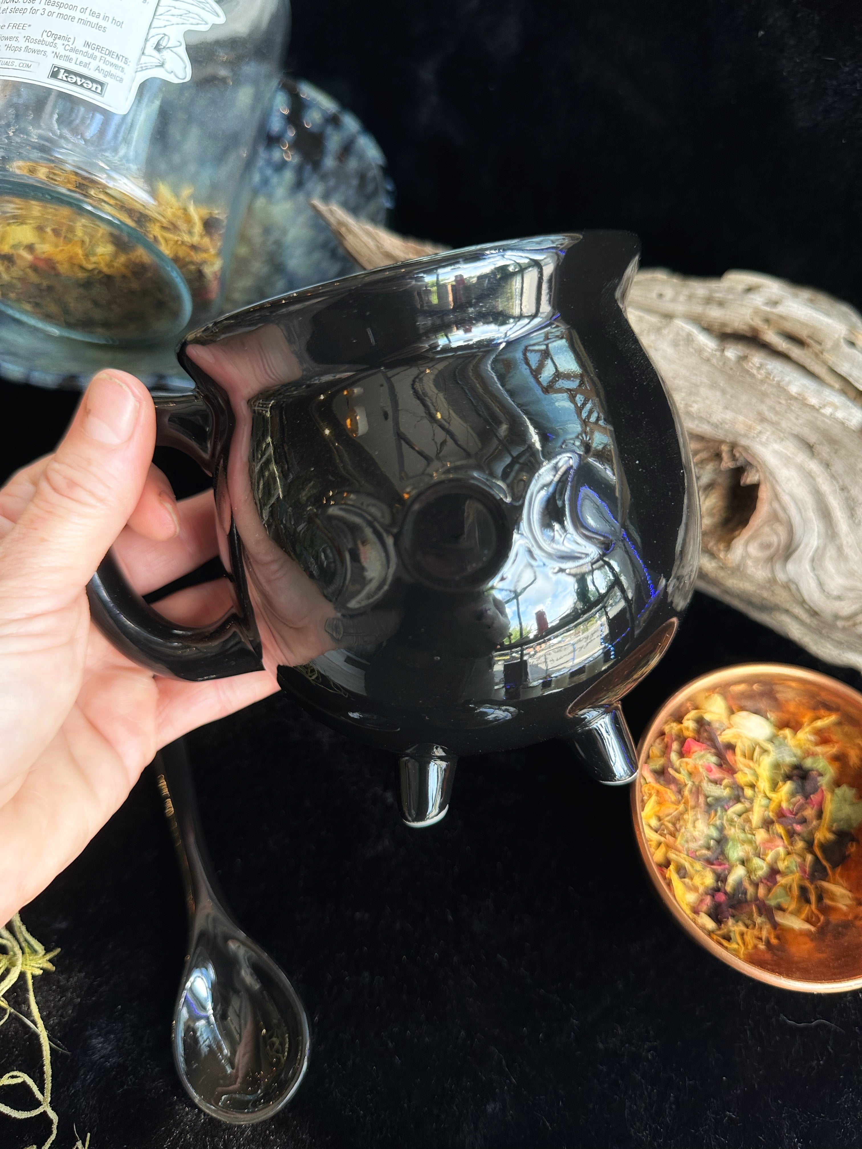 Triple Moon Cauldron Mug & Spoon Set