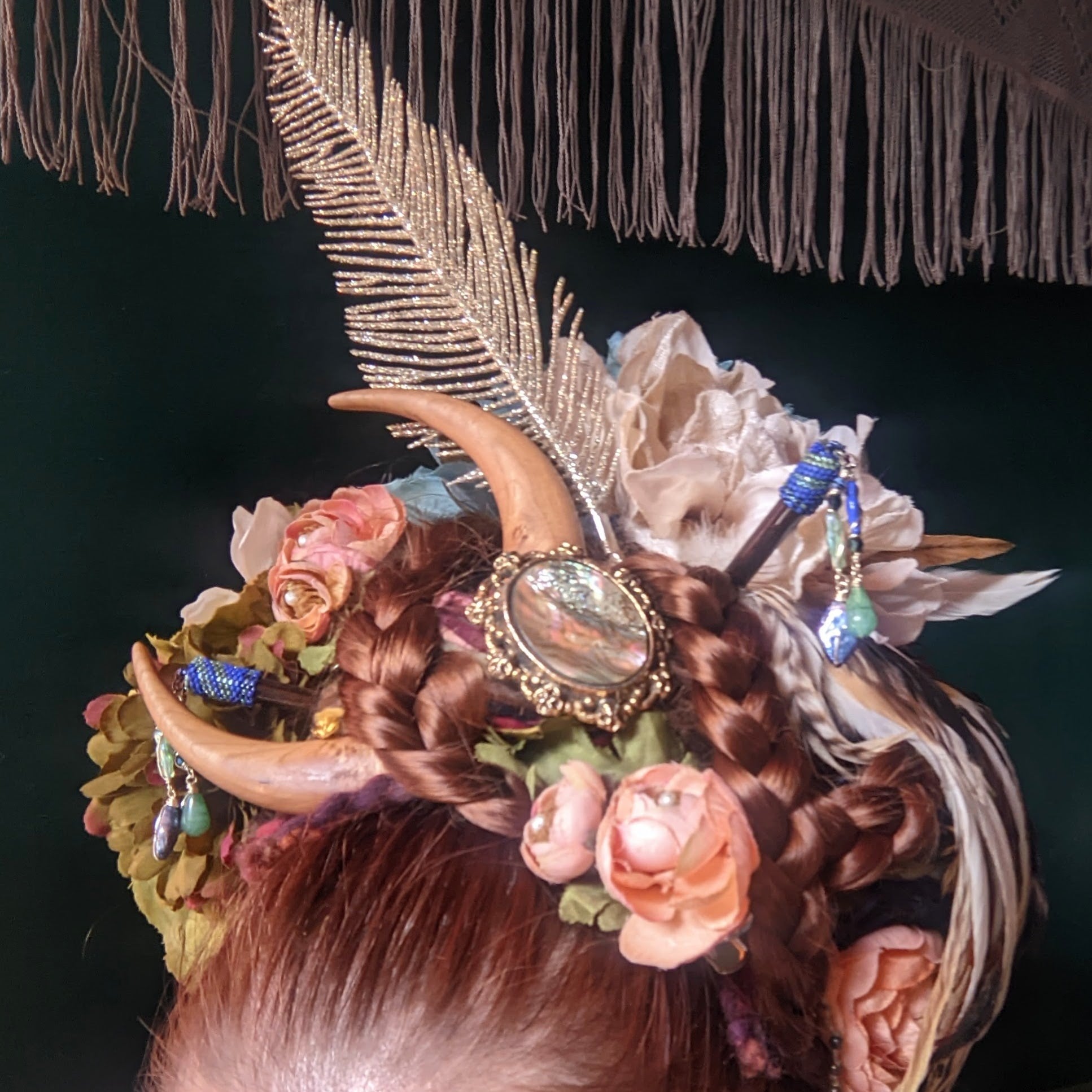 Hair Moon - Handmade Wooden Hair Accessory or Altar Decor