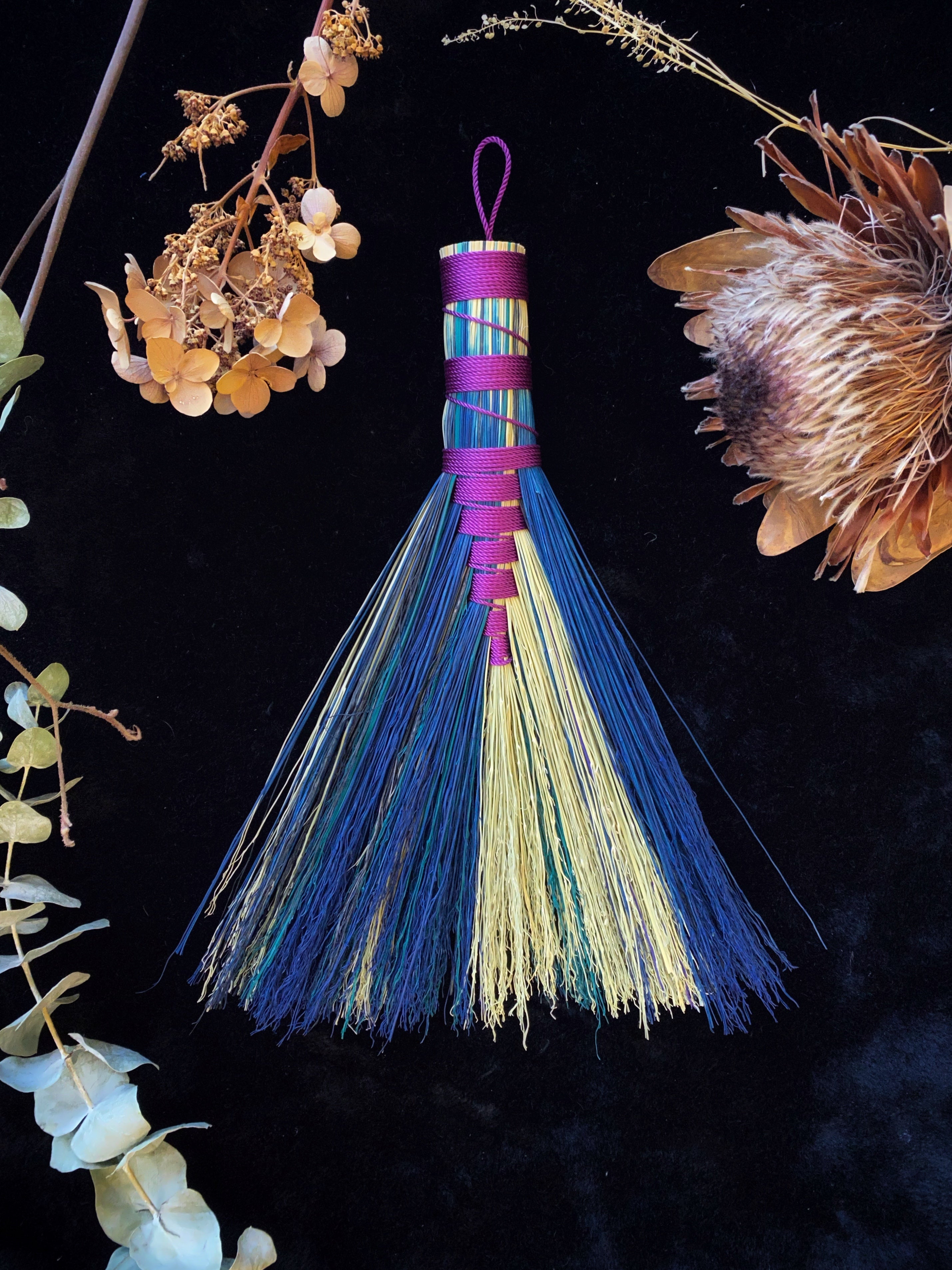 Selkie Tail, (Hawk Tail) Plum Wrapped Brooms