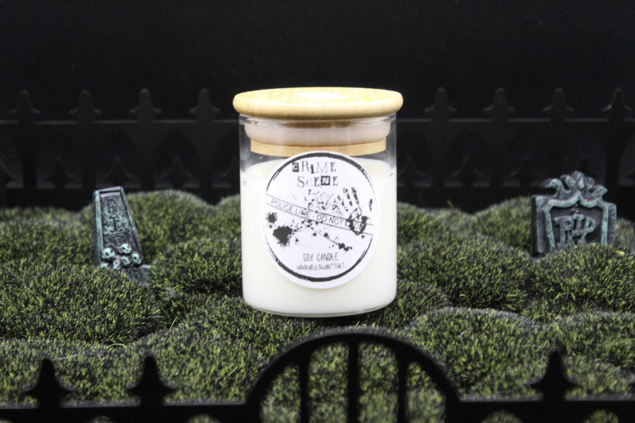 Crime Scene Candle - 8 oz Scented Soy Candle - Who Would Want That