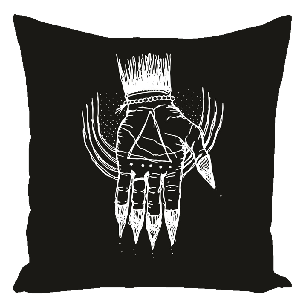 Hand of the Occult - Throw Pillows (Faux Suede) 16” x 16” - Keven Craft Rituals