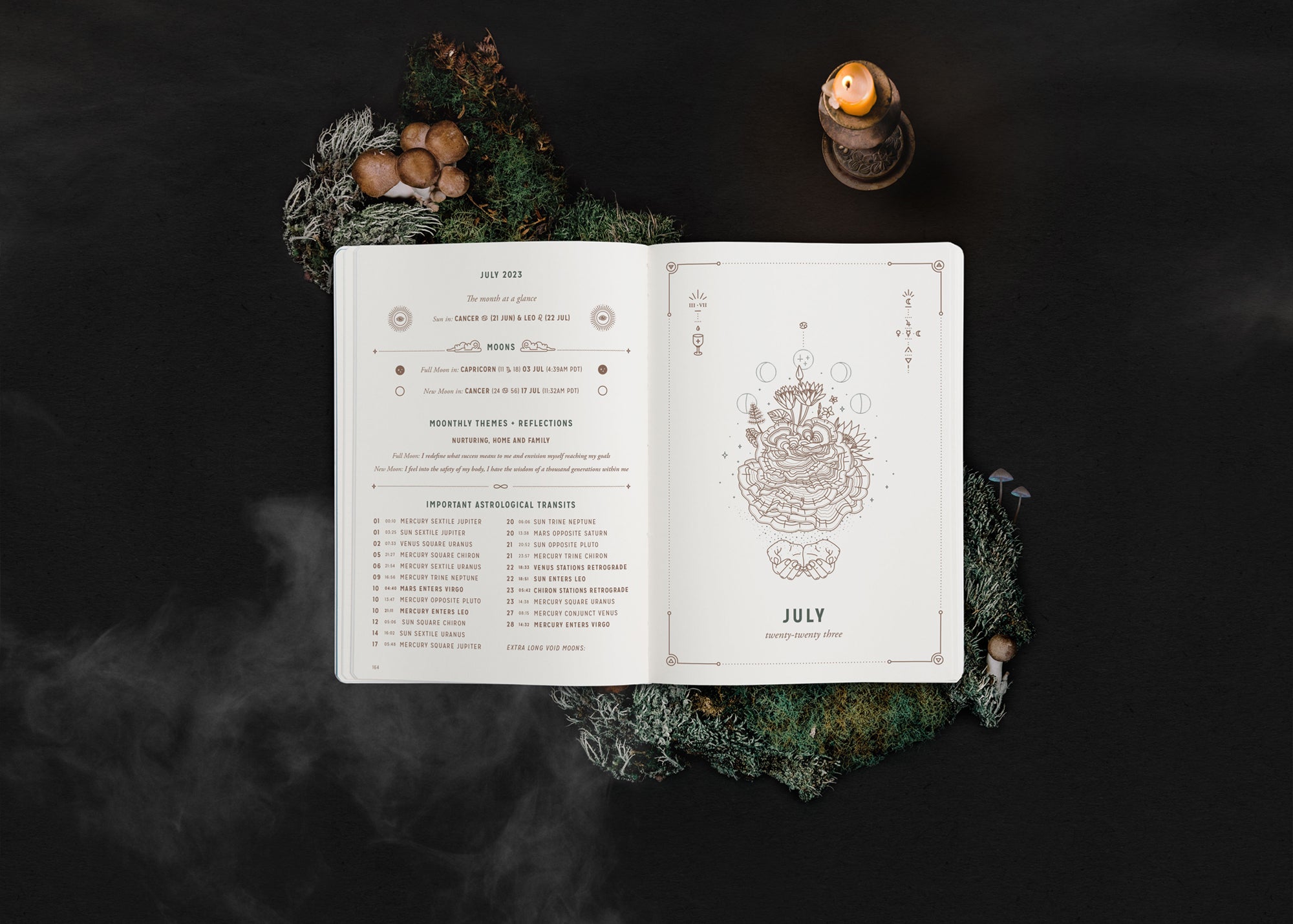 2023 Astrological Planner  - Magic of I (Black) The Astro-Mycology Edition