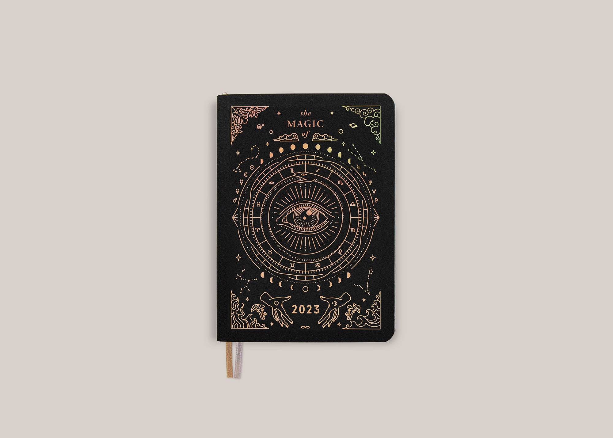 2023 Mini Astrological Pocket Planner (Black or White) - Magic of I The Astro-Mycology Edition