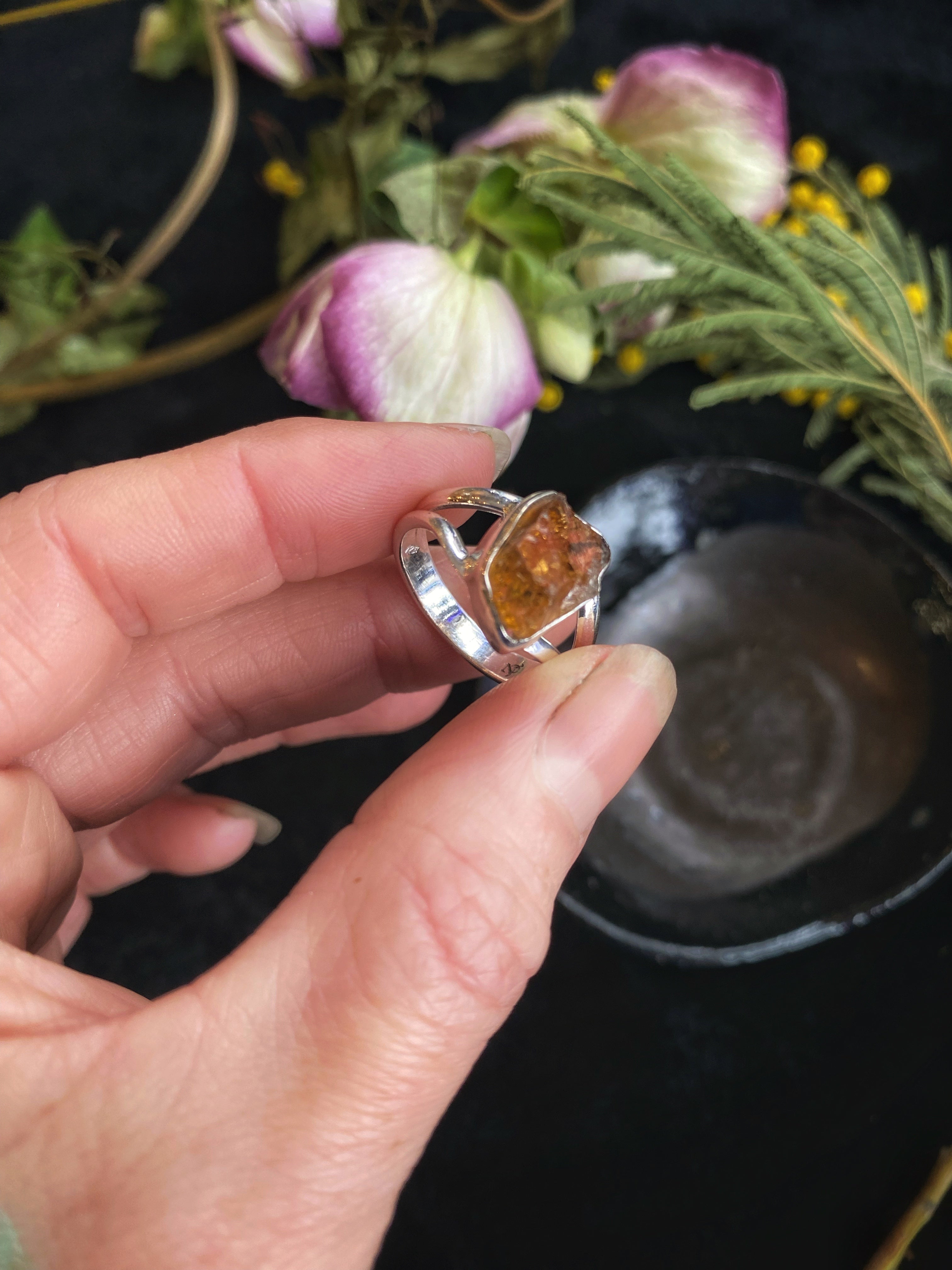 Citrine (Natural) Ring on Sterling Silver - US 7