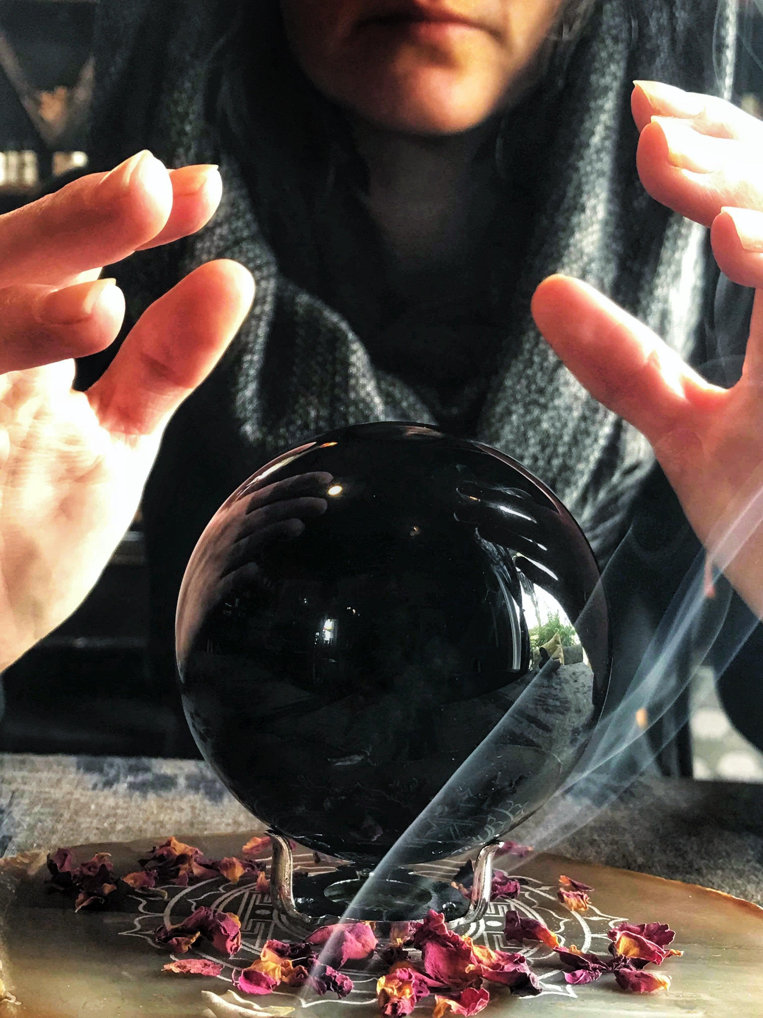 Obsidian Sphere - Scrying Ball - Keven Craft Rituals