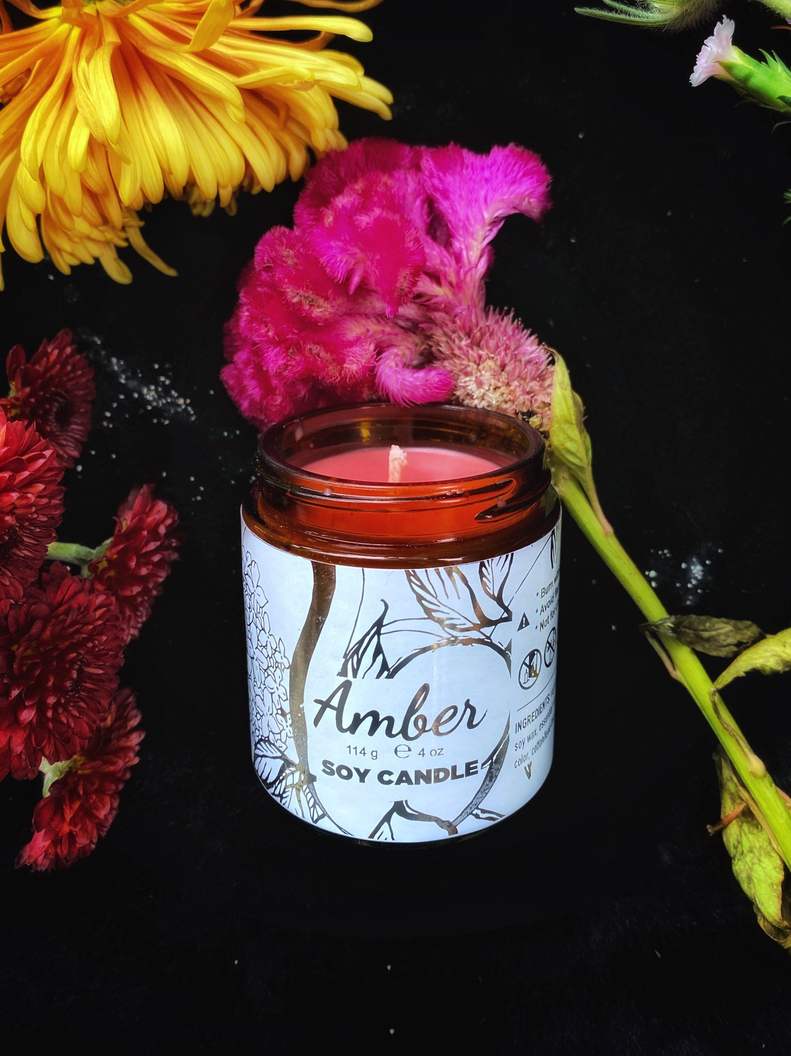 Amber Candle, Vegan Soy - qmeb