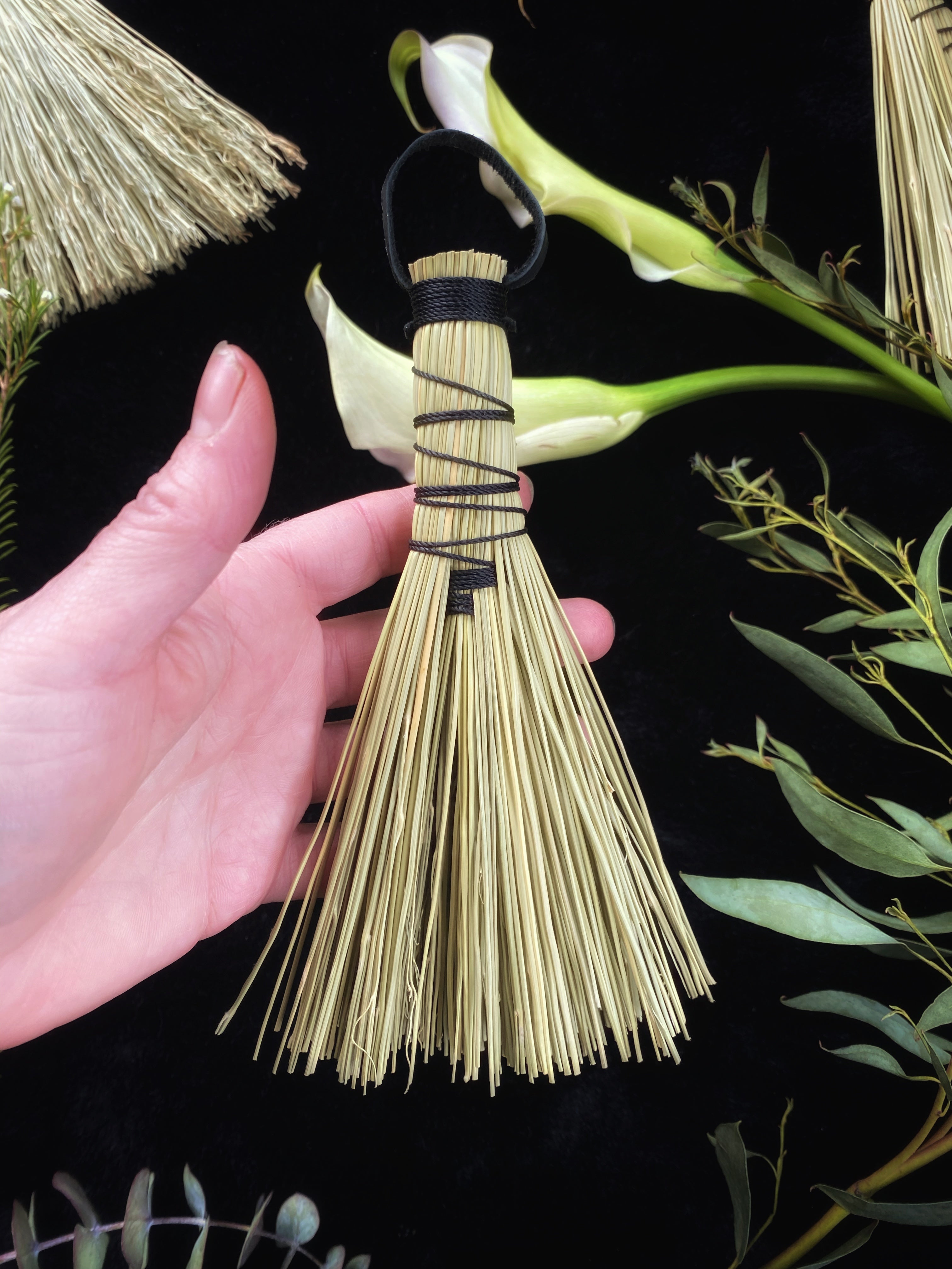 Natural Altar Brooms - 6-7” Broomcorn