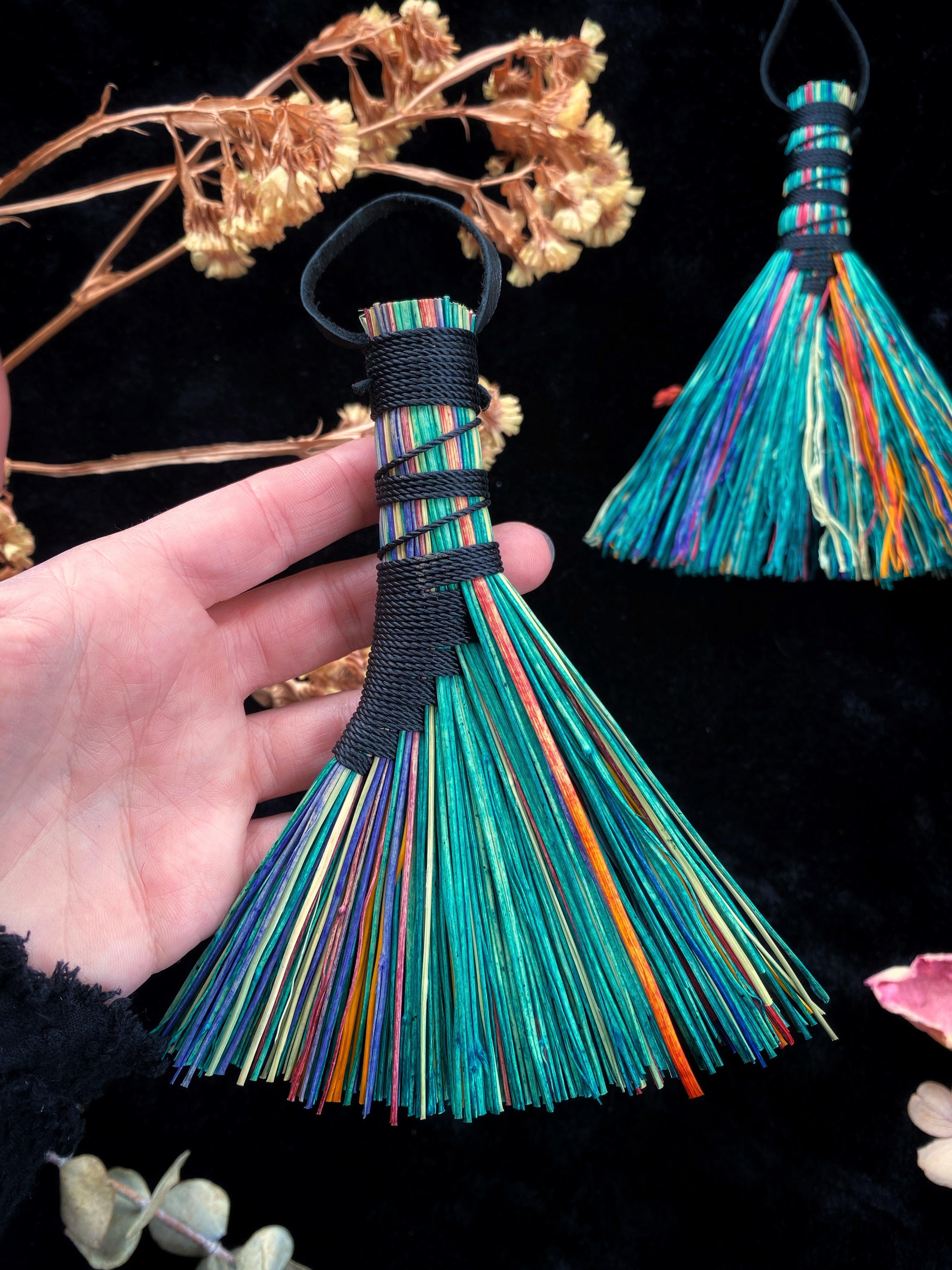 Hand Dyed Altar Brooms - 6-7” Broomcorn
