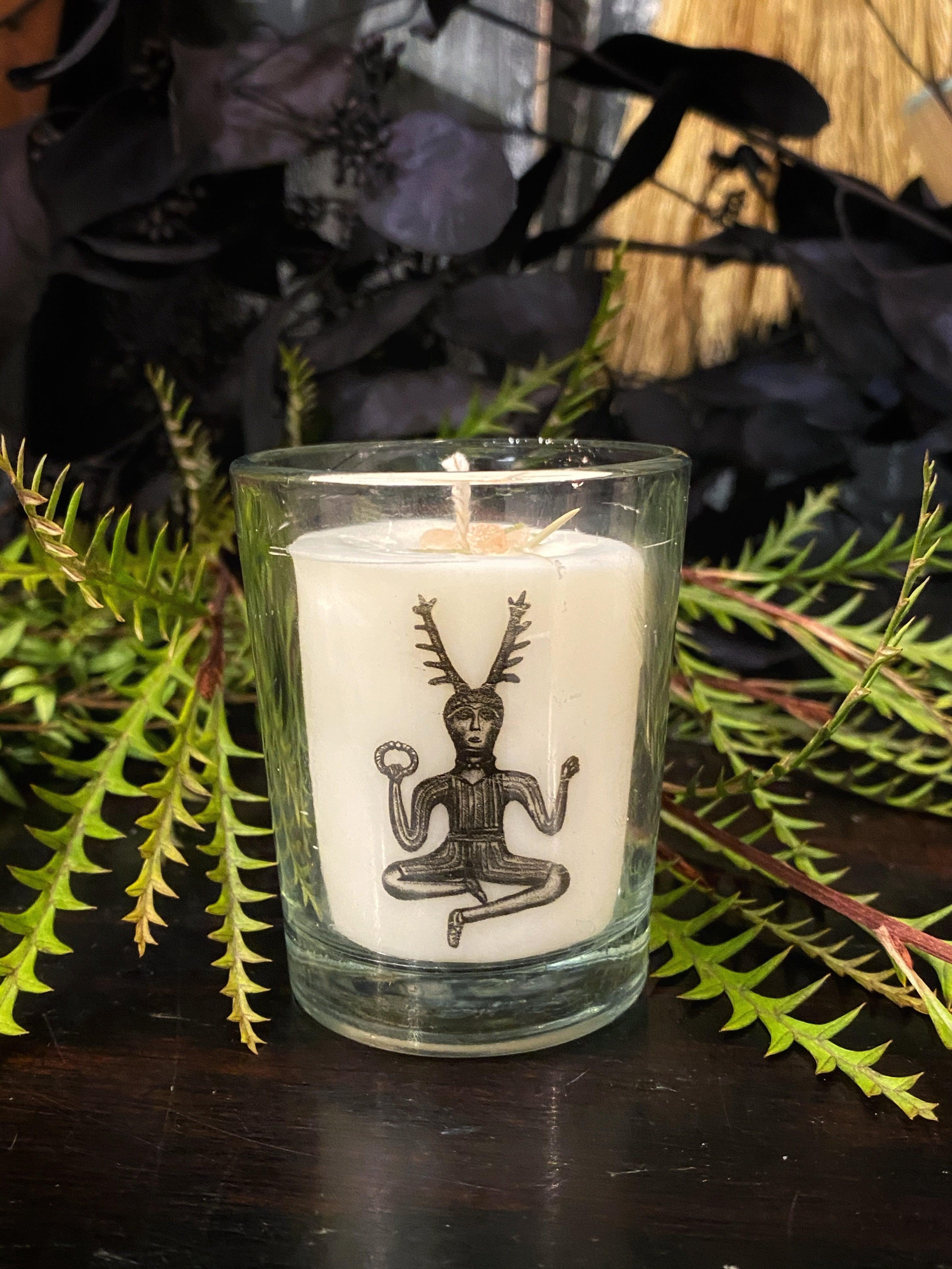 Yule Ritual Candle- Vegan Soy Scented with Essential Oils - Keven Craft Rituals