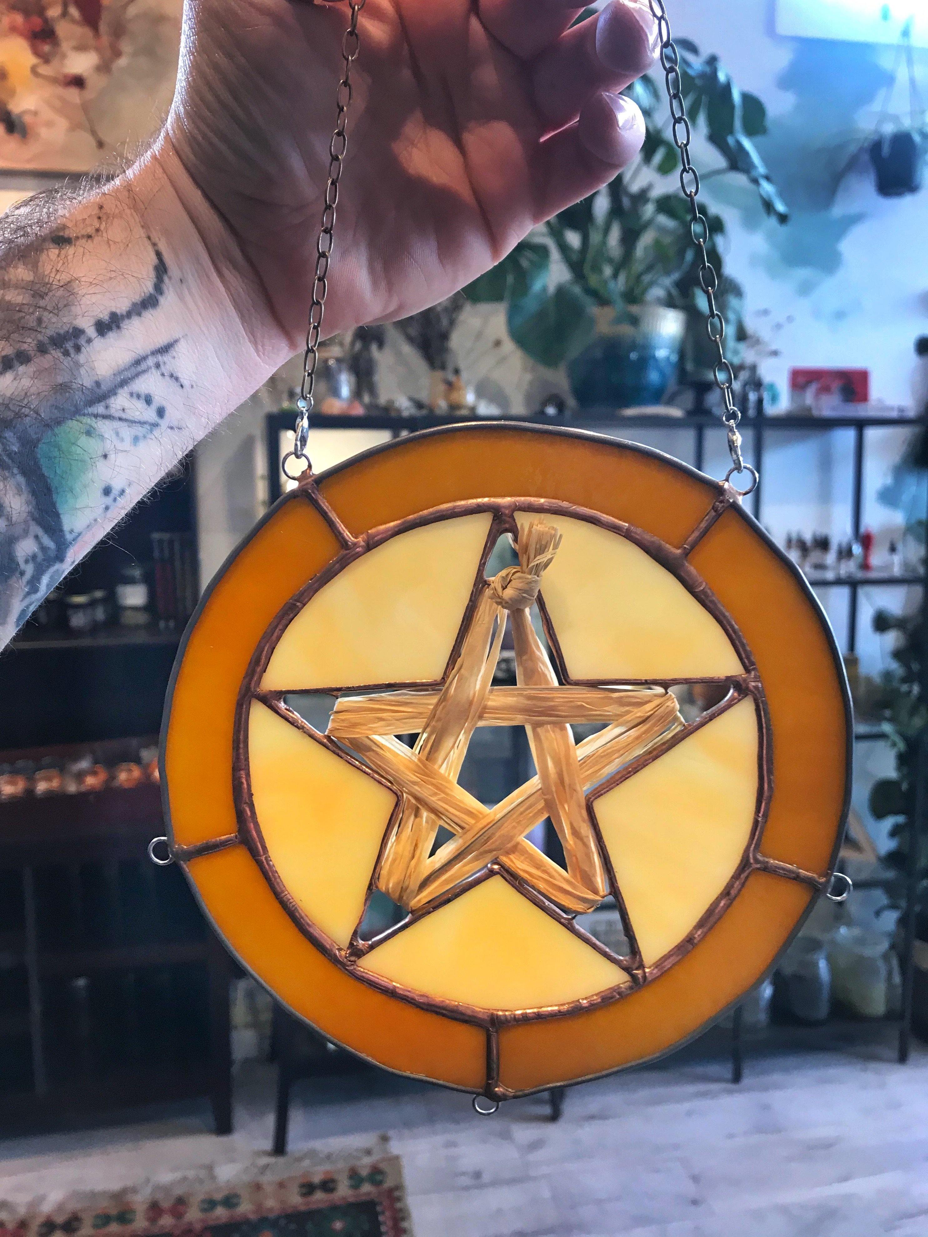 Stained Glass Pentagram or Pentacle - Keven Craft Rituals