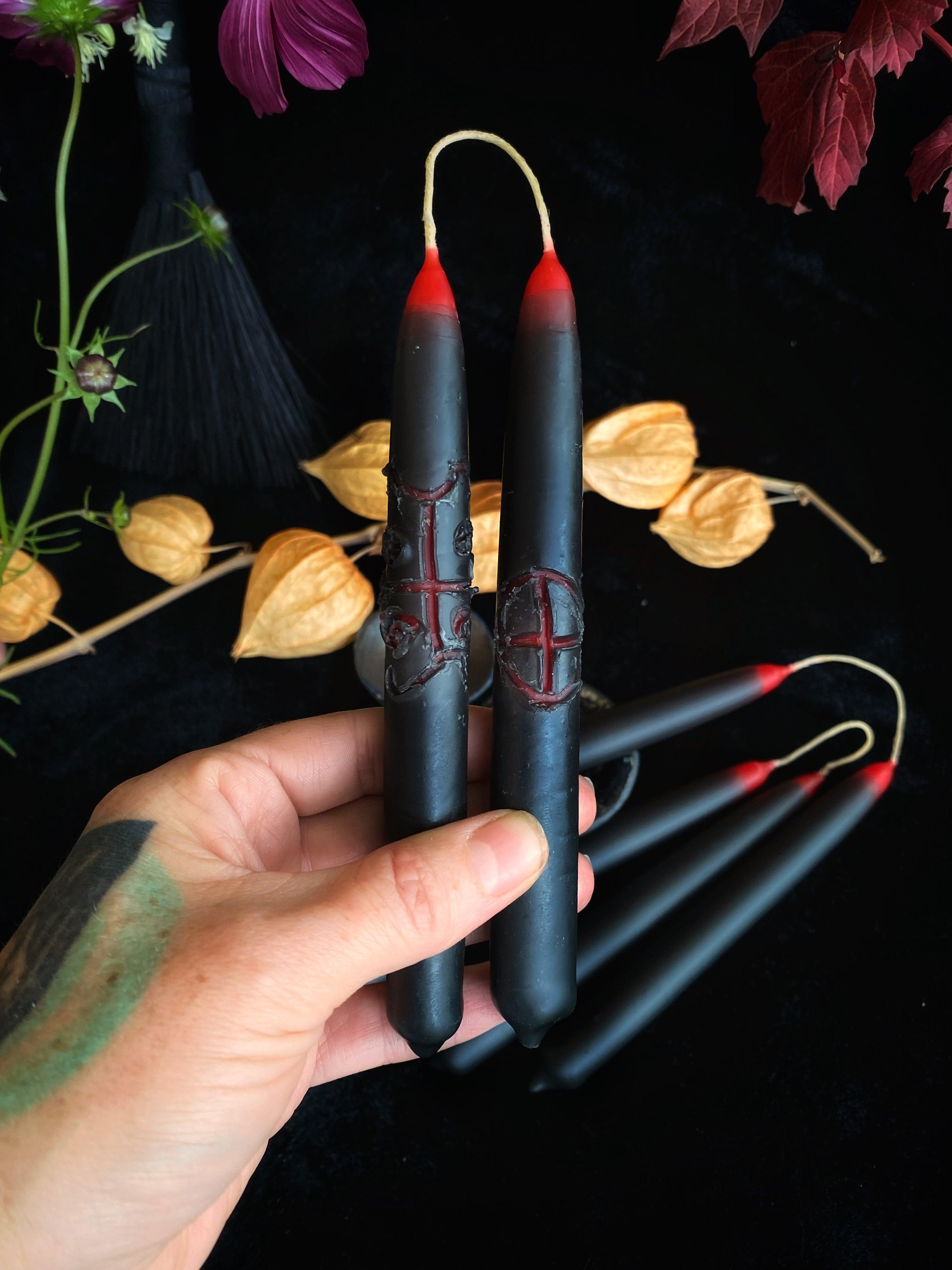 Specialty Witches Wands - Hand Dipped, Taper Beeswax Spell (6" Chime) Candles - Keven Craft Rituals