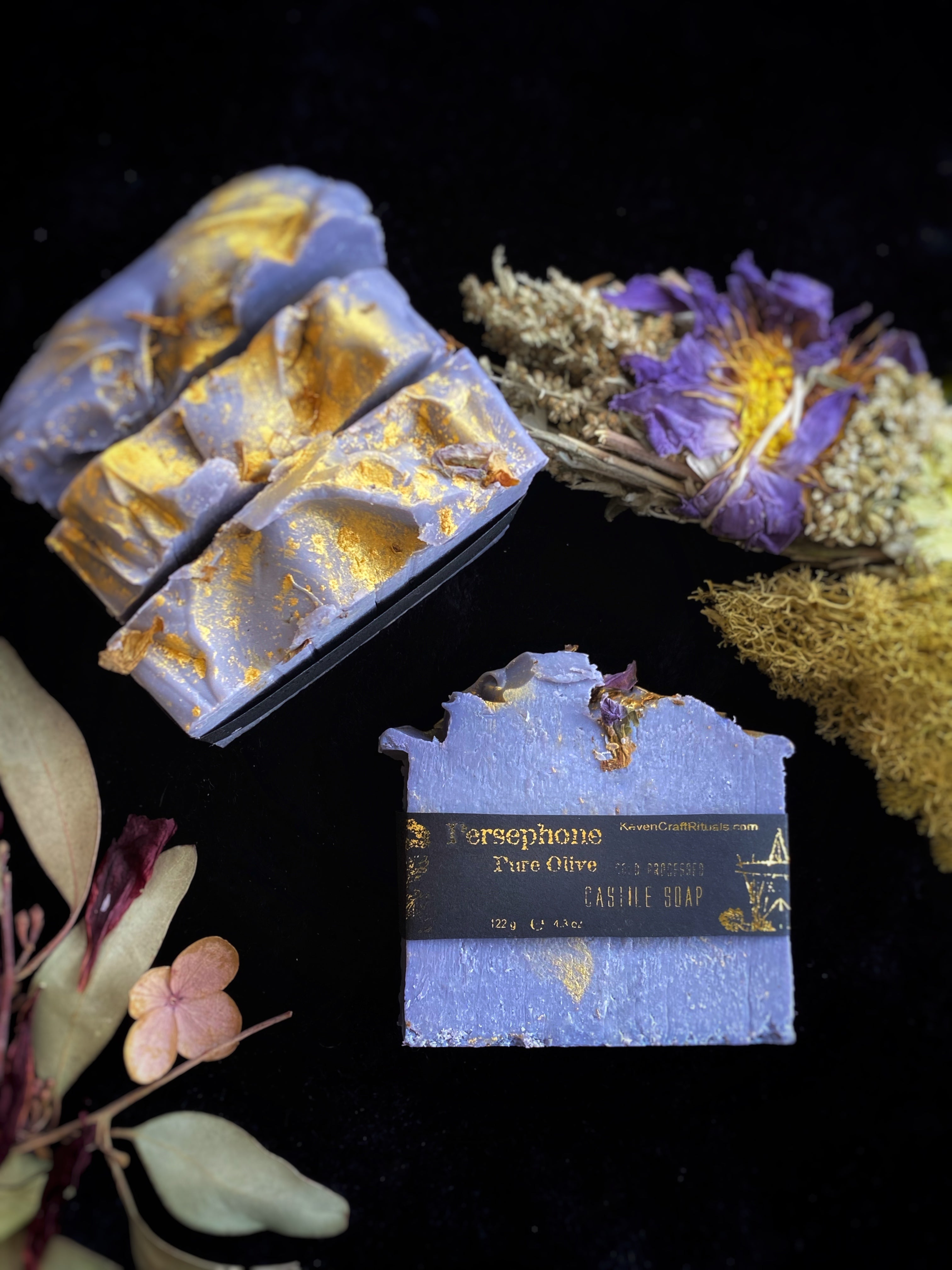 Persephone - Artisan, Superfatted, (Olive Oil Only)  Cold- Processed Soap for the Face and Body