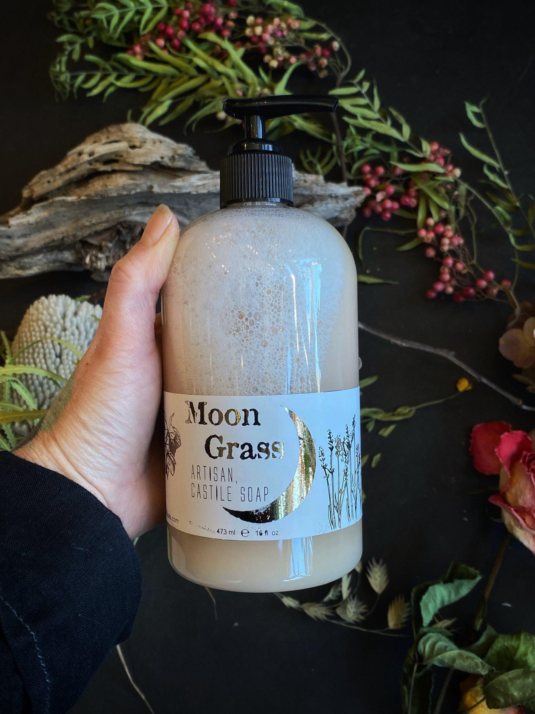 Moon Grass - Artisan, Superfatted Liquid Castile Soap for the Face and Body
