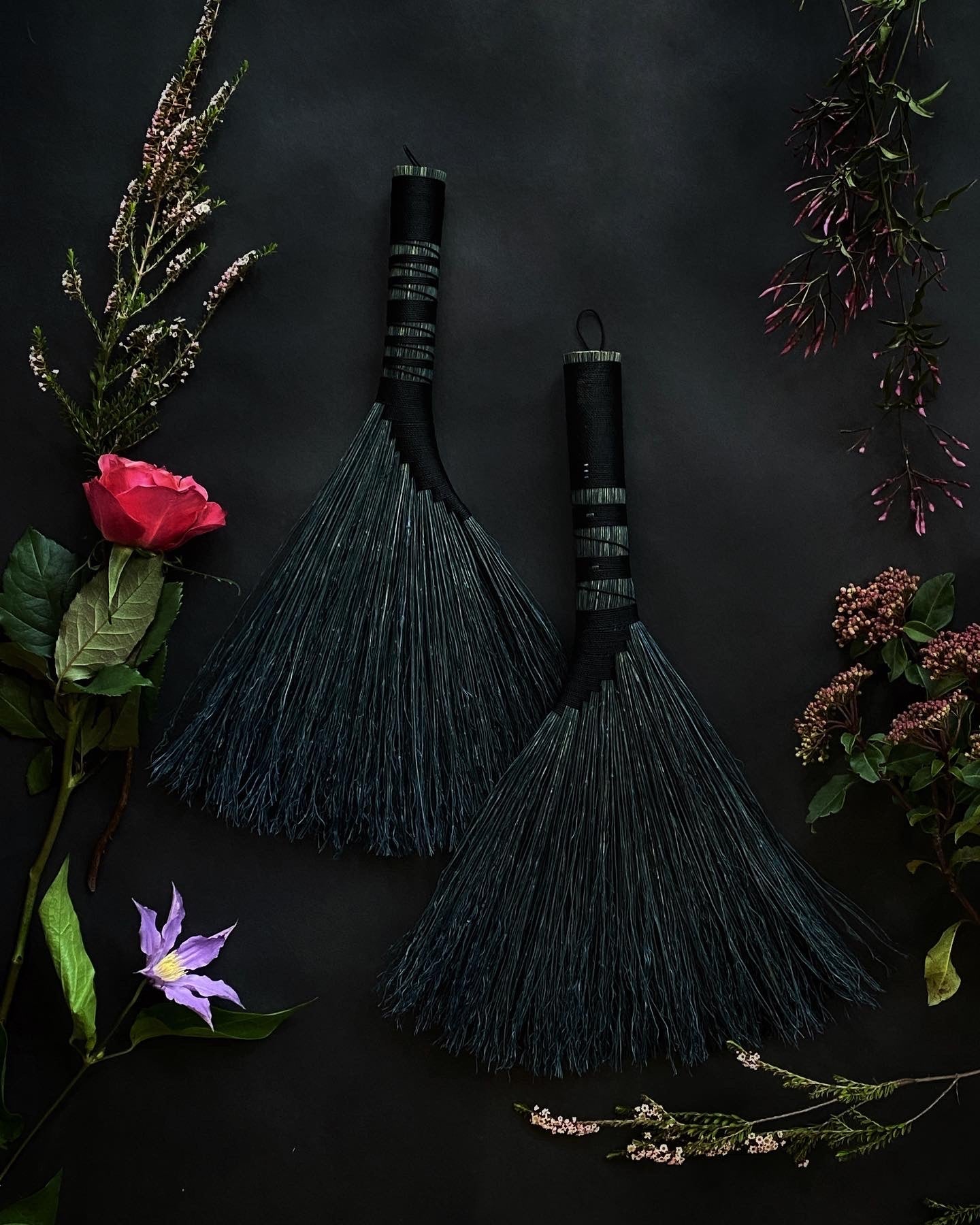 Black & Natural, Specialty Turkey Tail Brooms