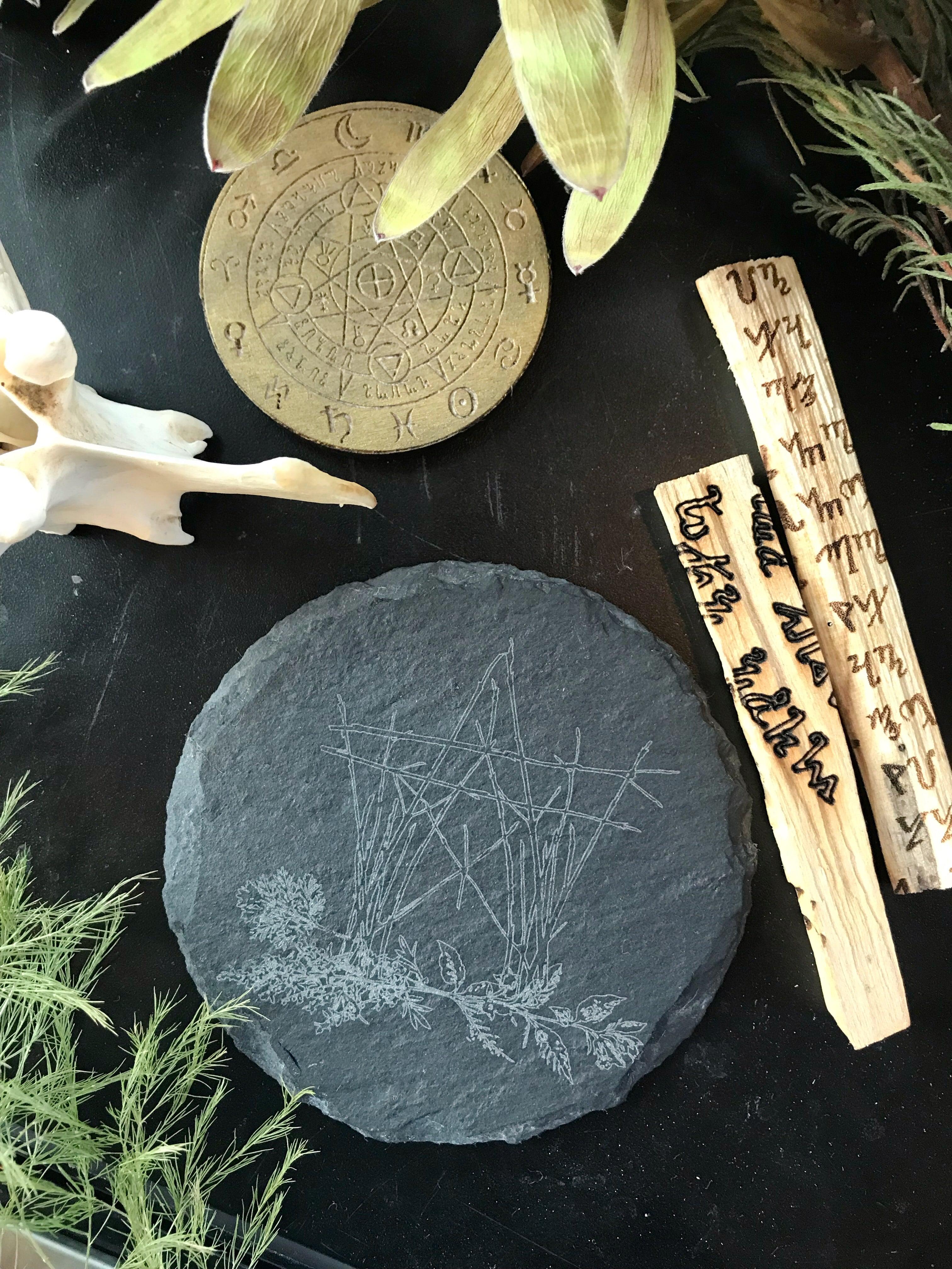 Etched Slate Coaster - Keven Craft Rituals