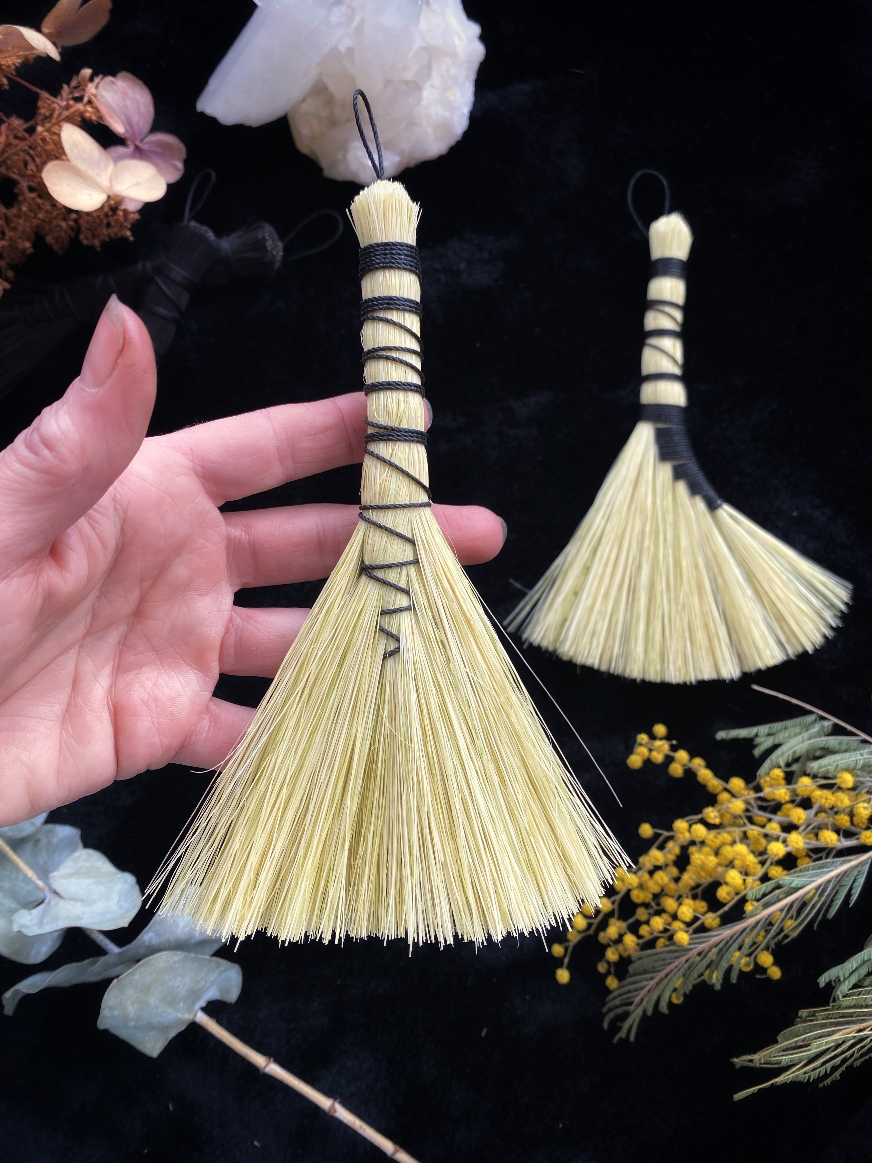 Natural Altar Brooms - 6- 7” Tampico