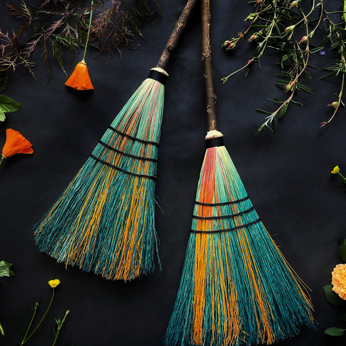 Light as a Feather Two-Tone Sweeper Brooms